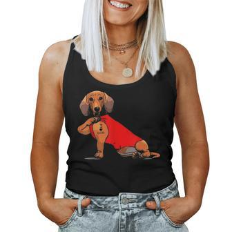 Dachshund Tattoos I Love Mom Sitting Funny Gift Fathers Day Women Tank Top Basic Casual Daily Weekend Graphic - Seseable