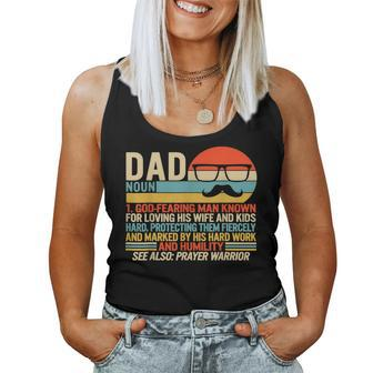 Dad Moustache Fathers Day Christian Prayer Father In Law Women Tank Top | Mazezy
