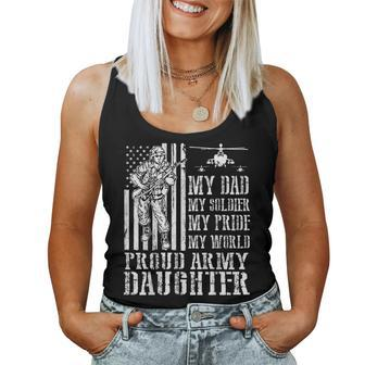 My Dad My Soldier Pride World Proud Army Daughter Veteran Women Tank Top | Mazezy