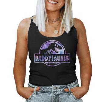 Daddysaurus Dinosaur Rex For Dad Mom Women Tank Top | Mazezy