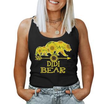 Didi Bear Bear Sunflower Mother Father Gifts Women Tank Top Basic Casual Daily Weekend Graphic - Seseable