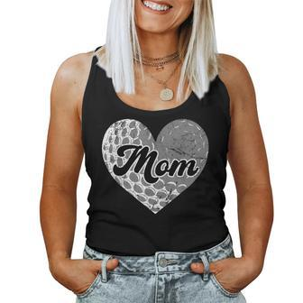 Distressed Heart Golf Mom Mama Sport Fan Women Tank Top | Mazezy DE