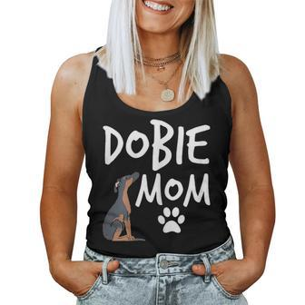 Dobie Mom Doberman Pinscher Dog Puppy Pet Lover Gift Women Tank Top Basic Casual Daily Weekend Graphic - Seseable