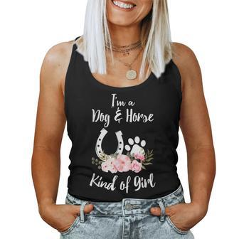 Dog And Horse Kind Of Girl Equestrian Horseback Riding Women Tank Top | Mazezy