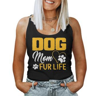 Dog Mom Fur Life Mothers Day Pet Owner Gift Wife Cute Women Women Tank Top Basic Casual Daily Weekend Graphic - Seseable
