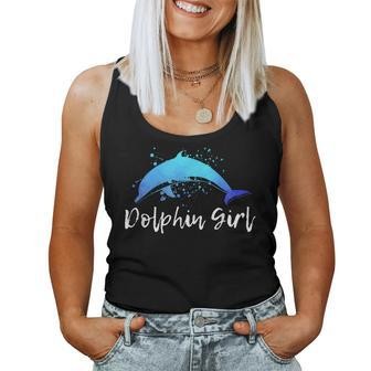 Dolphin Girl Beach Animal Lover Women Mom N Tween Women Tank Top | Mazezy