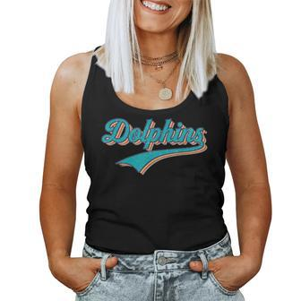 Dolphins Sports Name Vintage Retro For Men Women Boy Girl Women Tank Top Basic Casual Daily Weekend Graphic - Seseable
