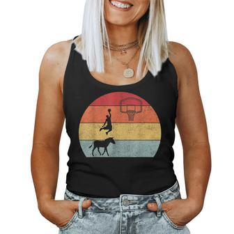 Donkey Basketball Player Coach Sport Ride Donkey Basketball Women Tank Top Basic Casual Daily Weekend Graphic - Seseable