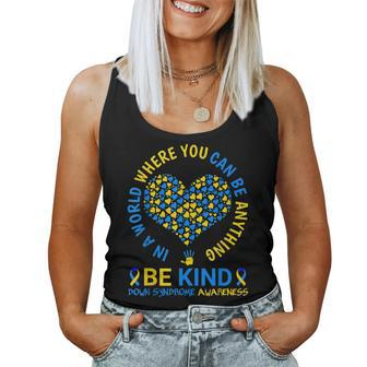 Down Syndrome Awareness Be Kind World Down Syndrome Day 2023  Women Tank Top Basic Casual Daily Weekend Graphic
