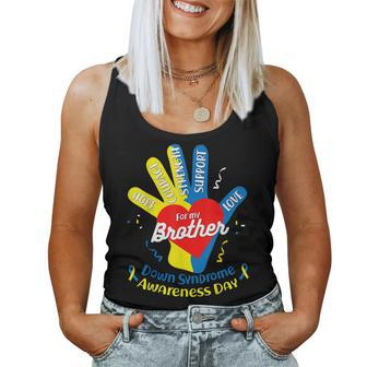 Down Syndrome Awareness Sister Brother Down Syndrome Women Tank Top | Mazezy