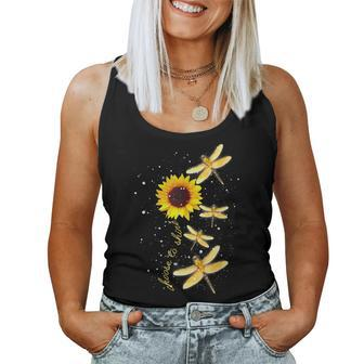Dragonfly Sunflower Teacher Growth Mindset Choose To Shine Women Tank Top | Mazezy