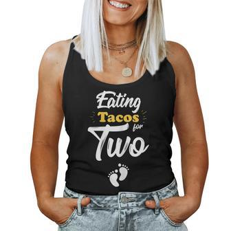 Due In May Pregnancy Eating Tacos For Two Women Tank Top | Mazezy