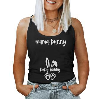 Womens Easter Pregnancy Announcement Mama Bunny Baby Bunny Women Tank Top | Mazezy