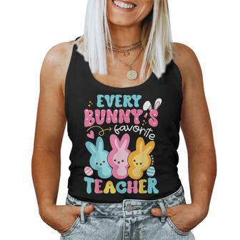 Easter Teacher Every Bunnys Favorite Teacher Colorful Women Tank Top | Mazezy