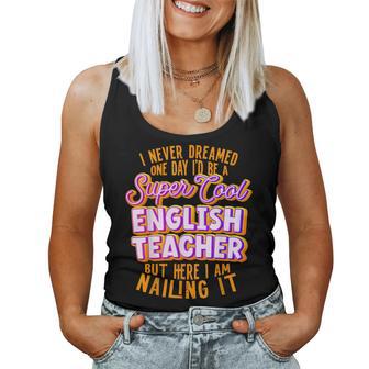 English Teacher Funny English Professor English Tutor Women Tank Top Basic Casual Daily Weekend Graphic - Thegiftio UK