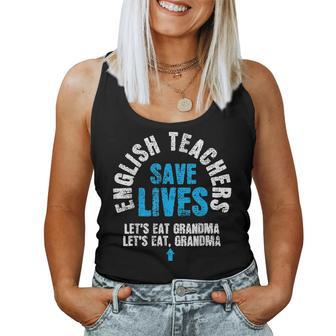 English Teacher Shirt Save Lives Tee Teacher Day Women Tank Top | Mazezy