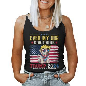 Womens Even My Dog Is Waiting For Trump 2024 Women Tank Top | Mazezy