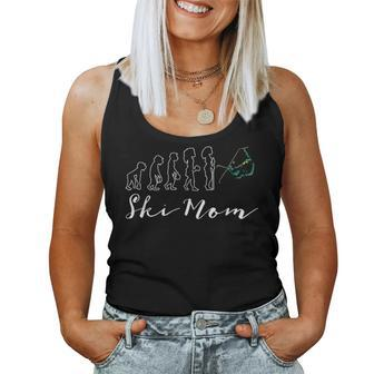 Evolution Of The Skiing Mom Gift For Sports Lovers Daughter Women Tank Top Basic Casual Daily Weekend Graphic - Seseable