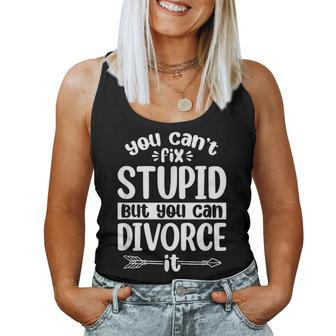 Ex Husband Wife You Cant Fix Stupid But You Can Divorce It Women Tank Top | Mazezy