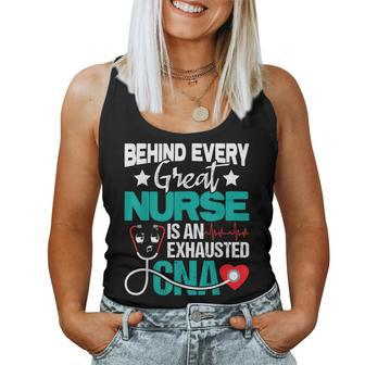 Exhausted Cna - Nurse Certified Nursing Assistant Healthcare Women Tank Top | Mazezy