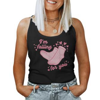 Falling For You Funny Pct Cna Nurse Happy Valentines Day Women Tank Top Basic Casual Daily Weekend Graphic - Seseable