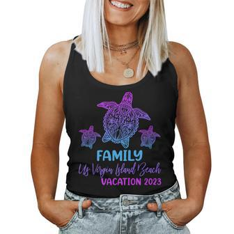 Family Vacation 2023 Sea Turtle Us Virgin Island Beach Women Tank Top Basic Casual Daily Weekend Graphic - Thegiftio UK