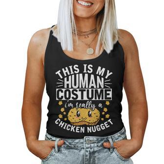 Fast Food Costume Tasty Foodie Chicken Nugget Women Tank Top | Mazezy
