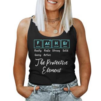 Father Element Science Teacher Chemistry Dad Fathers Day Women Tank Top Basic Casual Daily Weekend Graphic - Thegiftio UK