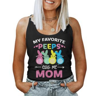 My Favorite Peeps Call Me Mom With Bunny Easter Day Women Tank Top | Mazezy