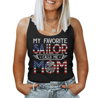 My Favorite Sailor Calls Me Mom Navy Veteran Women Tank Top | Mazezy