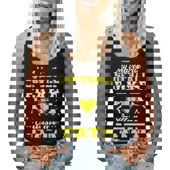 My Favorite Softball Player Calls Me Tata Women Tank Top | Mazezy