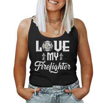 Fire Fighter Women Wife Of The Firefighter Women Tank Top Basic Casual Daily Weekend Graphic - Seseable