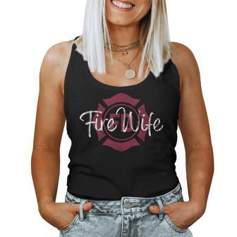Firefighters Wife Womens Fireman Wife Firefighter Wife Women Tank Top Basic Casual Daily Weekend Graphic - Seseable