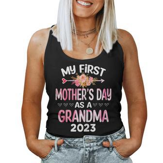 Womens My First As A Grandma 2023 Women Women Tank Top | Mazezy