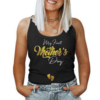 Womens My First Pregnancy Announcement Shirt Mom To Be V2 Women Tank Top | Mazezy