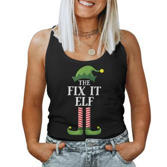 Fix It Elf Matching Family Group Christmas Party Pajama Women Tank Top | Mazezy
