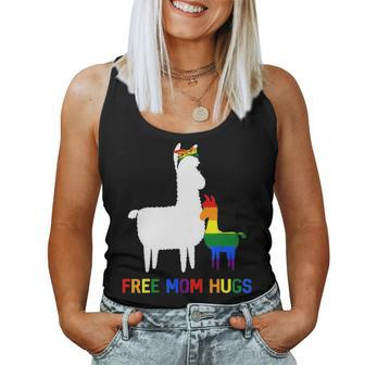 Free Mom Hugs Mama Llama Awesome Gift For Men Women Women Tank Top Basic Casual Daily Weekend Graphic - Seseable
