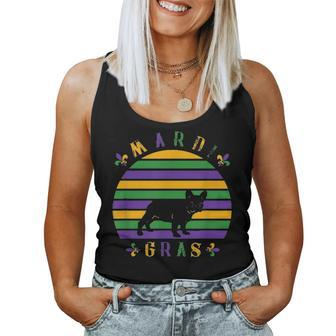 French Bulldog Mardi Gras Pet Dog Lover Mom Women Gift Women Tank Top Basic Casual Daily Weekend Graphic - Seseable