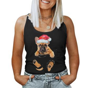 Frenchie French Bulldog Pocket Funny Mom Dad Kid Lover Gifts Women Tank Top Basic Casual Daily Weekend Graphic - Seseable