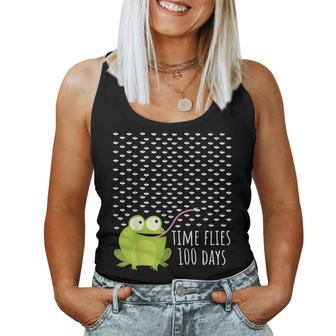 Frog Fly 100 Days Of School Shirt Teacher Boy Girl Women Tank Top | Mazezy