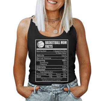 Funny Basketball Mom Nutrition Facts Proud Parent V2 Women Tank Top Basic Casual Daily Weekend Graphic - Seseable