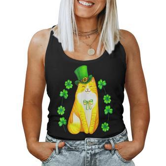 Funny Cat St Patricks Day Green Saint Patty Women Boys Kids Women Tank Top Basic Casual Daily Weekend Graphic - Seseable