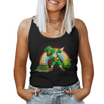 Funny Dabbing Leprechaun St Patricks Day Kids Men Women Women Tank Top Basic Casual Daily Weekend Graphic - Seseable