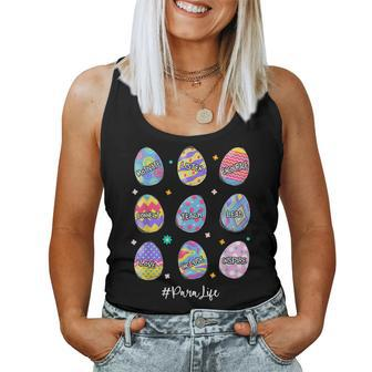 Funny Easter Eggs Para Life Teach Love Inspire Christians Women Tank Top Basic Casual Daily Weekend Graphic - Seseable