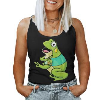Funny Frog I Love Mom Gift Women Tank Top Basic Casual Daily Weekend Graphic - Seseable