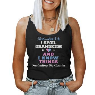 Funny Grandma Keeper Of The Gender Reveal Party Idea Nana Women Tank Top Basic Casual Daily Weekend Graphic - Seseable
