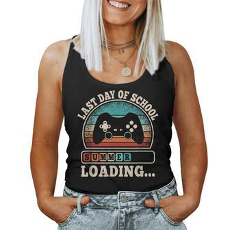 Funny Last Day Of School Gaming Teacher Student Boys Kids Women Tank Top Basic Casual Daily Weekend Graphic - Thegiftio UK