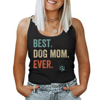 Funny Mothers Day Best Dog Mom Ever Cute Son Daughter Gift Women Tank Top Basic Casual Daily Weekend Graphic - Seseable