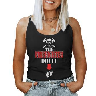 Funny Pregnancy Firefighters Wife Mom To Be  Gift For Womens Women Tank Top Basic Casual Daily Weekend Graphic