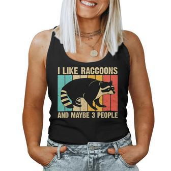 Funny Raccoon Design For Men Women Raccoon Lover Introvert Women Tank Top Basic Casual Daily Weekend Graphic - Seseable
